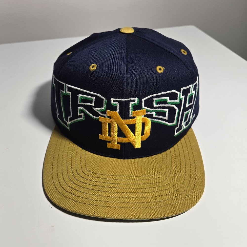 Vintage ND Notre Dame Snap Back Hat Cap Fighting Irish